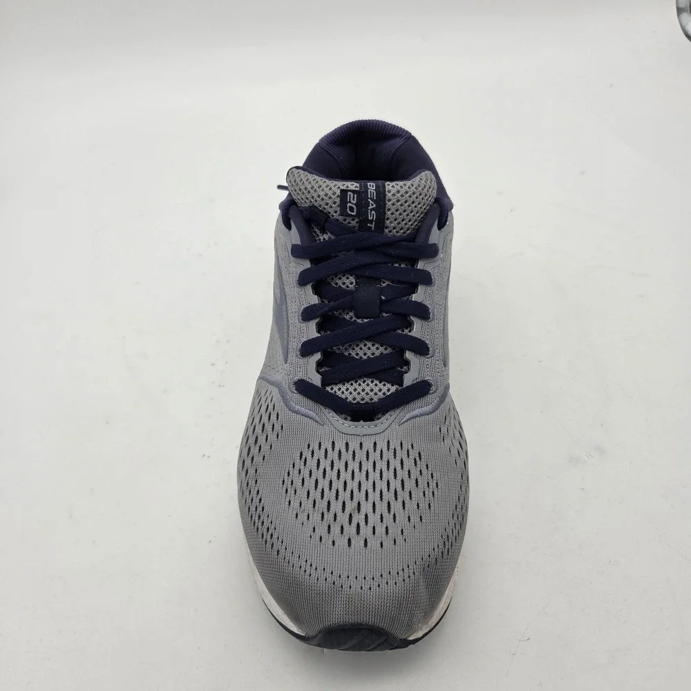 BROOKS Beast 20 Mens Running Shoes Mesh Sz 10 2E (Wide) Gray/White/Navy